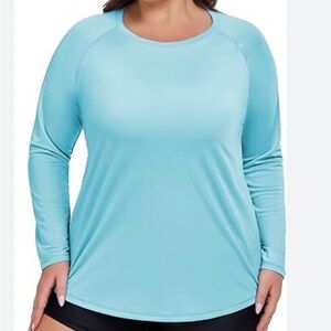 Women's Light Blue Long Sleeve Top